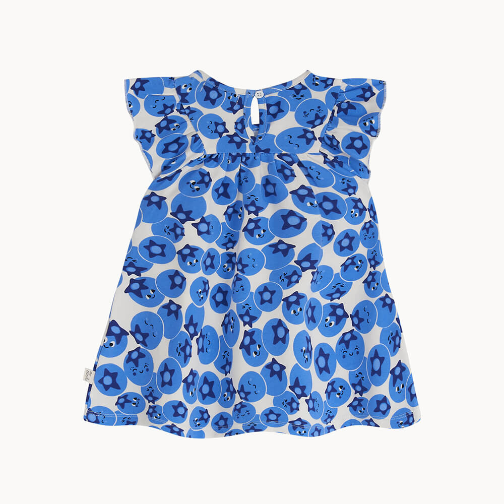 Blueberry Frill Shoulder Dress