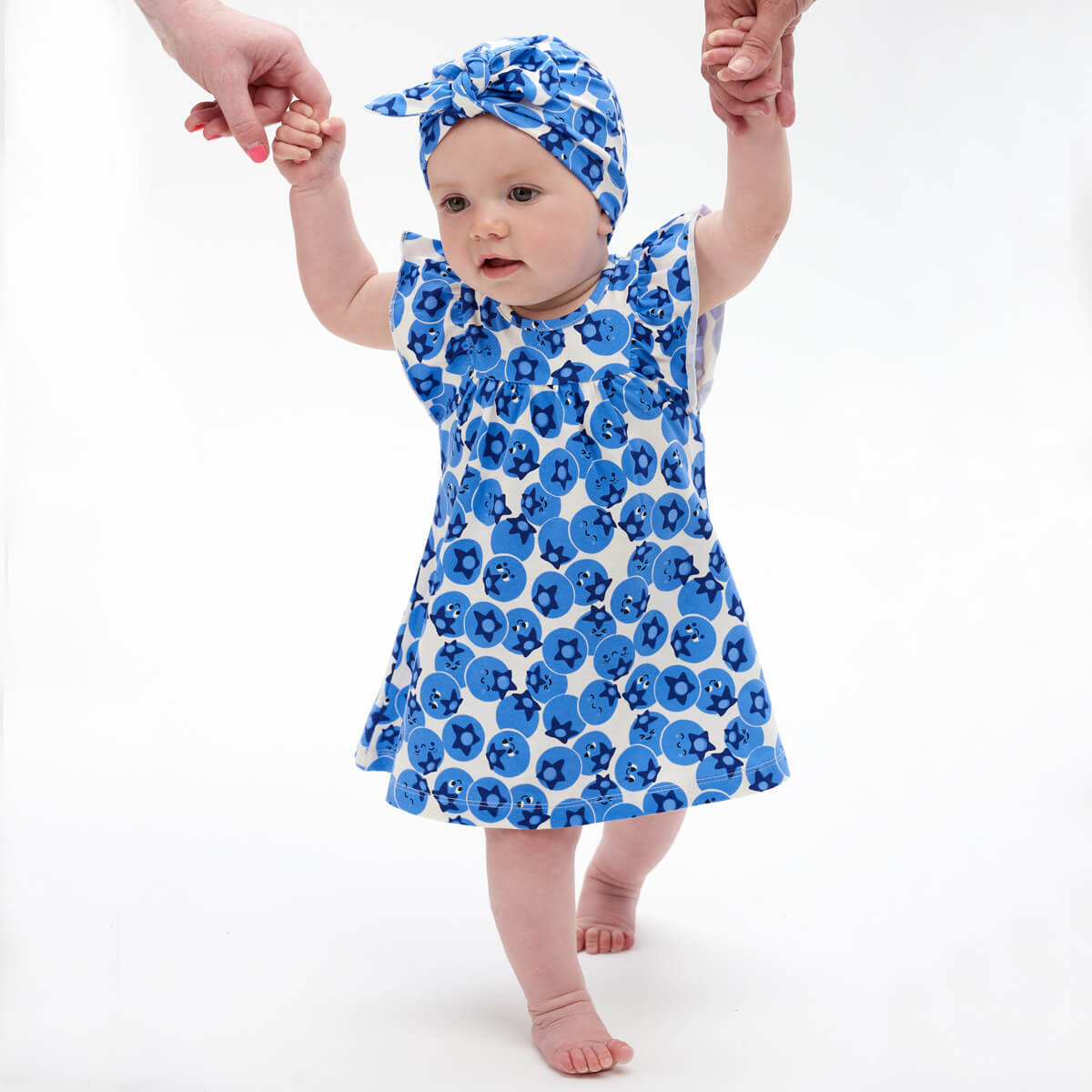 Blueberry Frill Shoulder Dress