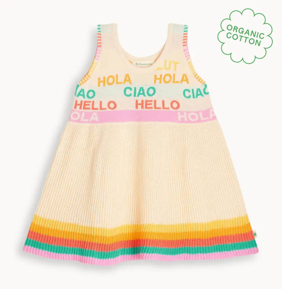 Paris - Rainbow Stripe Knit Baby & Kids Sun Dress