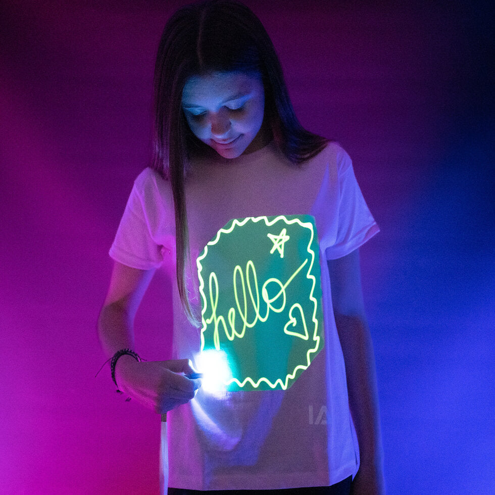 Interactive Glow In The Dark T-Shirt - pink green