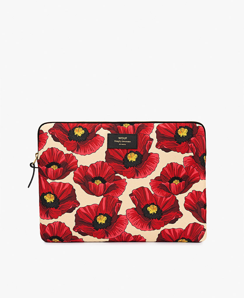 Poppy Print Laptop Sleeve 15"