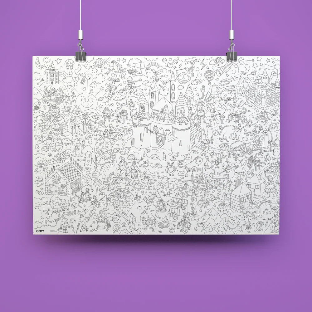 Set of Giant Poster Magic with 9 Fluo Markers