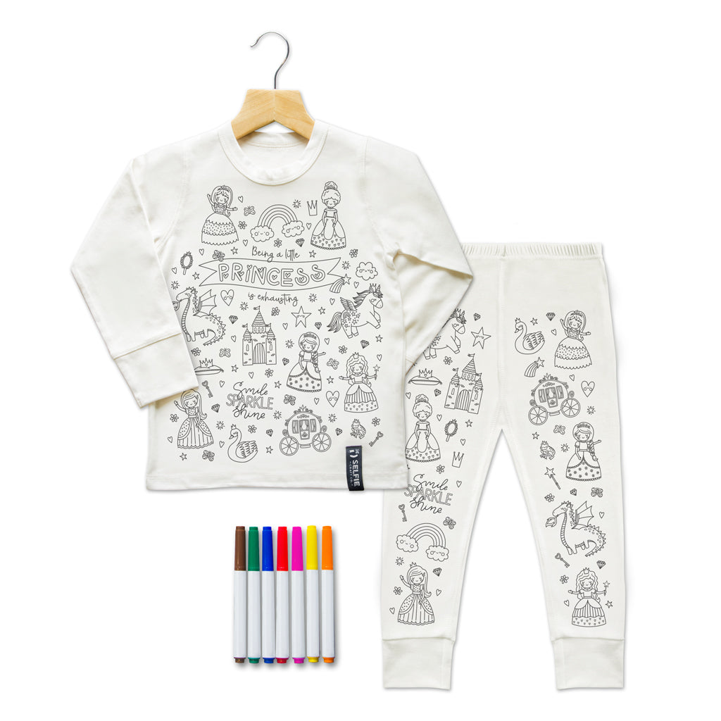 Princess Color In Pajama