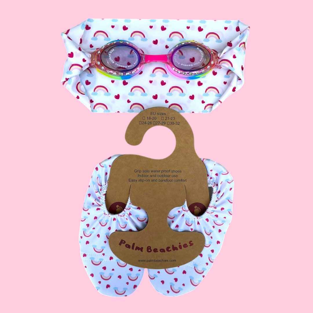 Pack - Goggles & Water Shoes Rainbow
