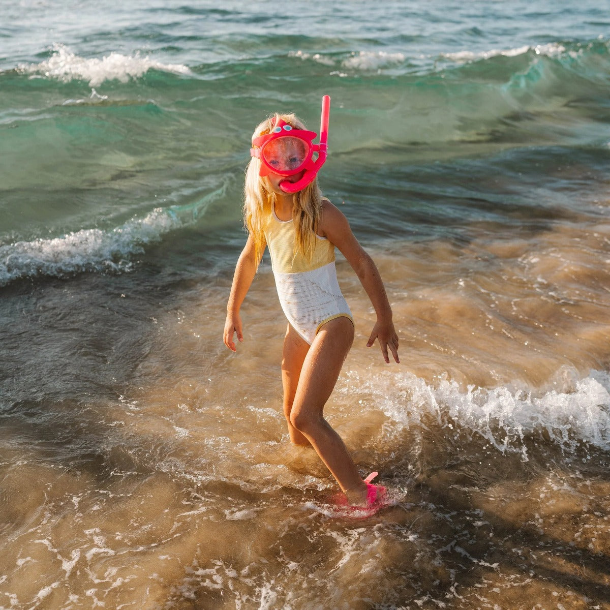 Kids Snorkel Set Small Melody the Mermaid Pink
