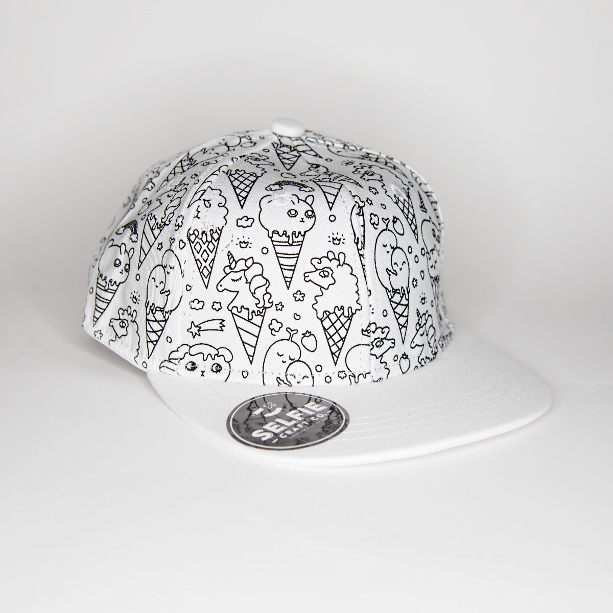 IceKream Unicorn Color In Snapback Cap