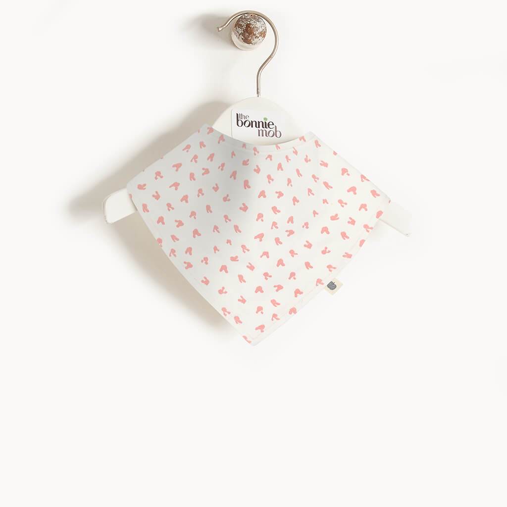 Baby Pink Bunnies Dribble Bib