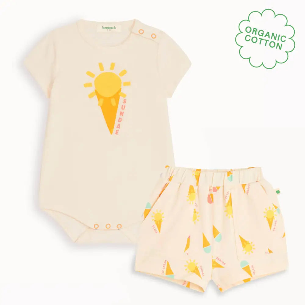 Gelato Jersey Baby Bodysuit & Short Set