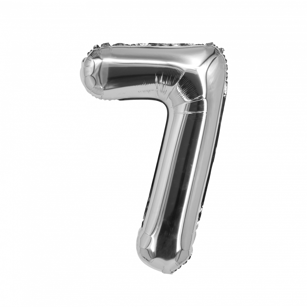 Silver Foil Number Balloon 28"