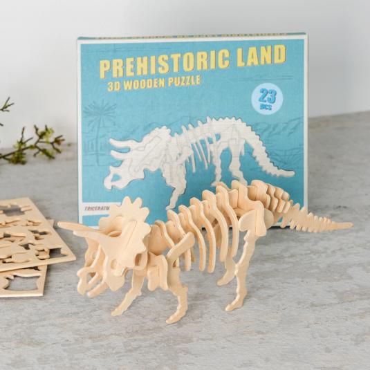Triceratops 3D Wooden Puzzle