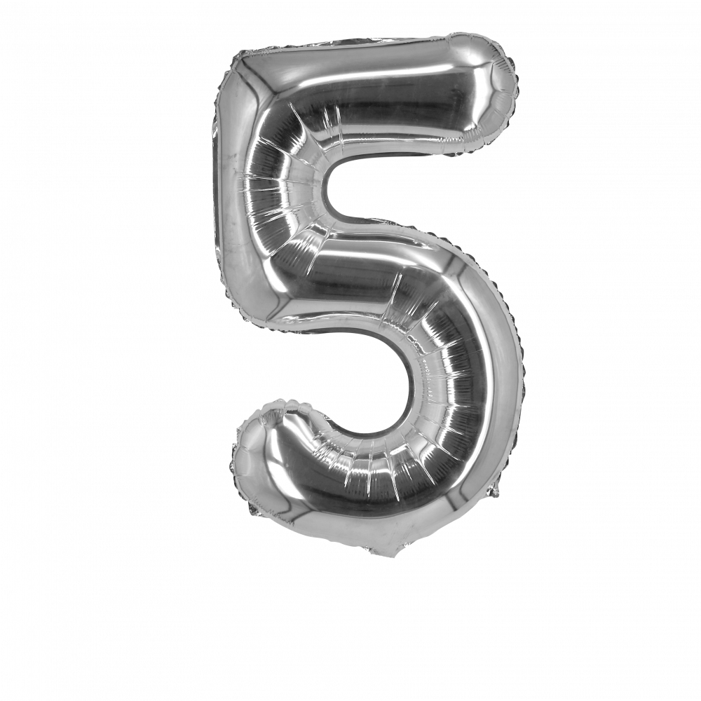 Silver Foil Number Balloon 28"