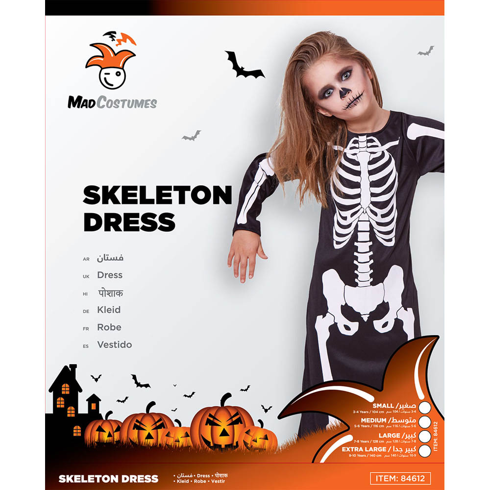 Skeleton Halloween Costume - Black