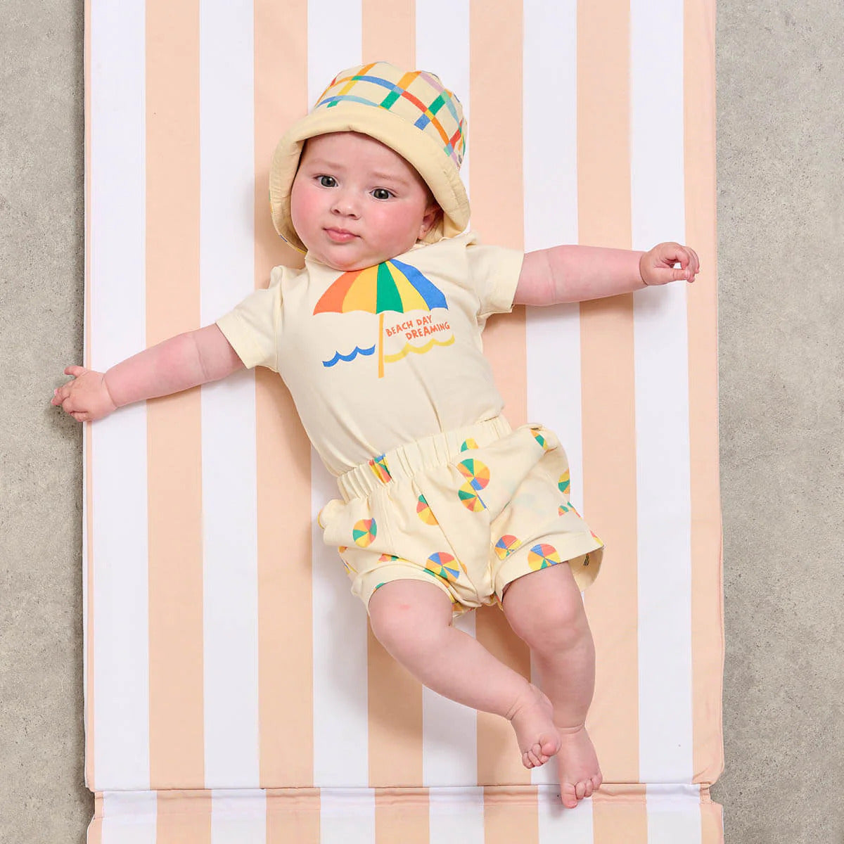 Creek And Coley Set - Rainbow Parasol Bodysuit And Shorts Set