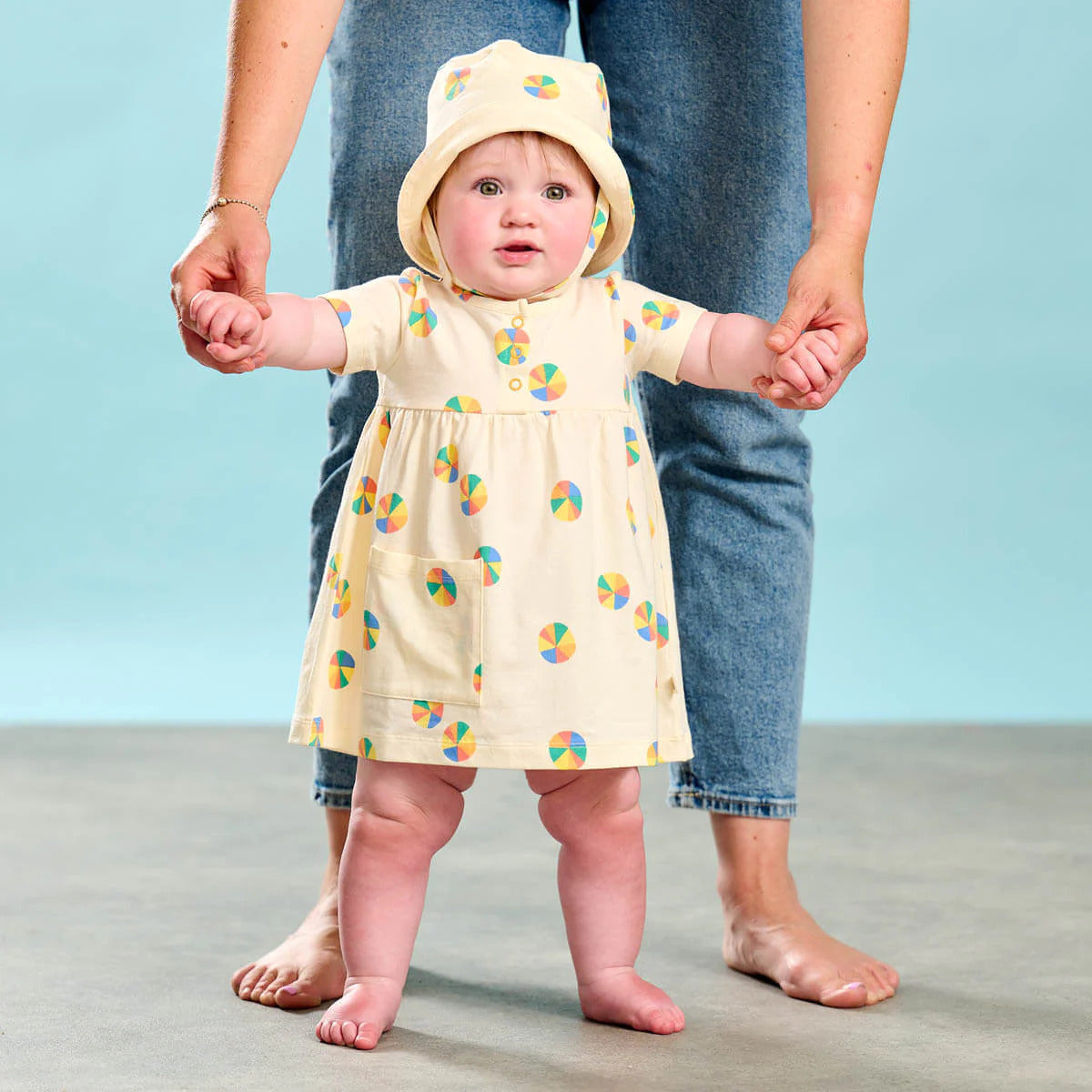 Cari - Rainbow Parasol Dress With Pockets