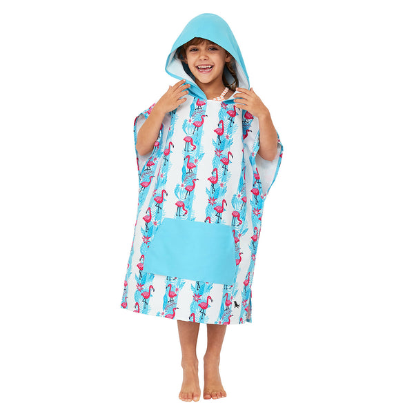 Quick Dry Poncho Towel - Flamingo Fever