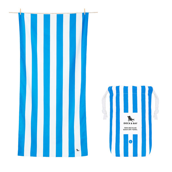 Sand Free & Quick Drying Towel - Bondi Blue