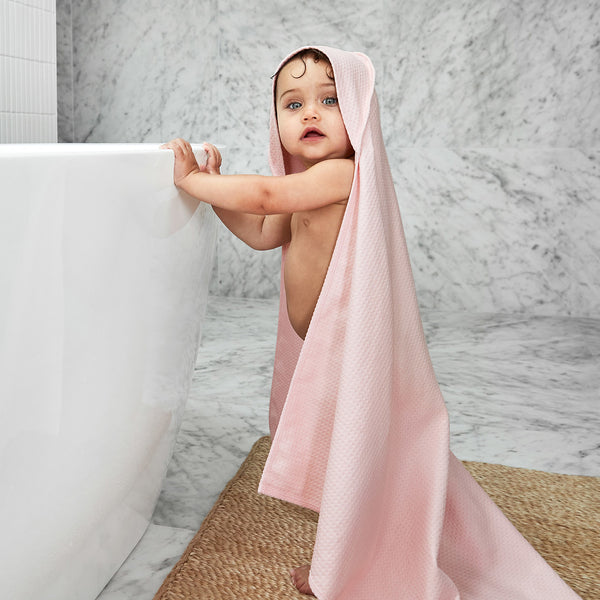 Baby Hooded Towel - Classic - Peekaboo Pink