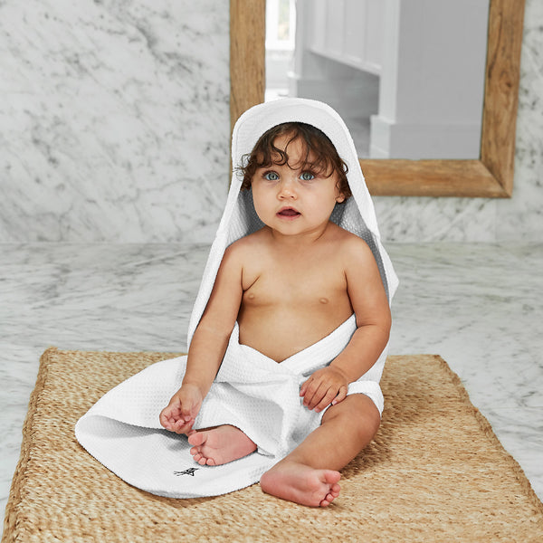 Baby Hooded Towel - Classic - Wishful White