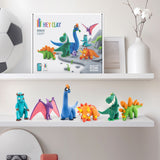 Dinos. Colorful modeling air-dry clay, 15 cans