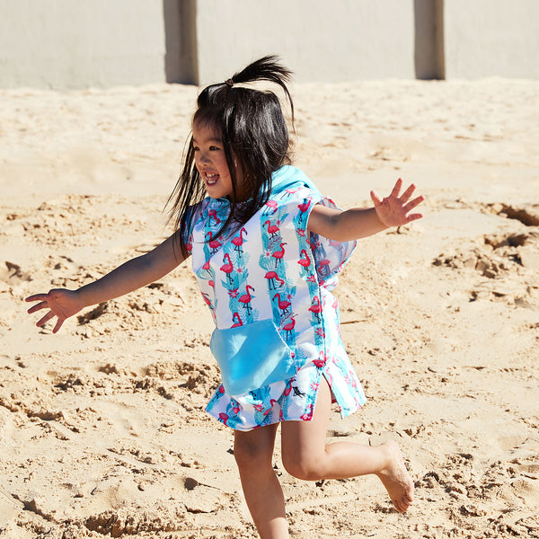 Quick Dry Poncho Towel - Flamingo Fever