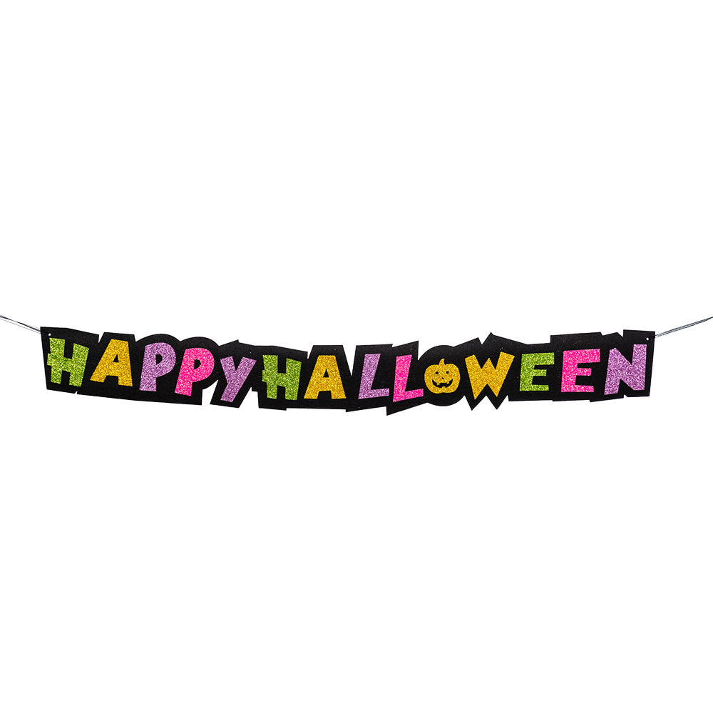 Horizontal ‚ÄúHAPPY HALLOWEEN‚Äù Felt Decoration