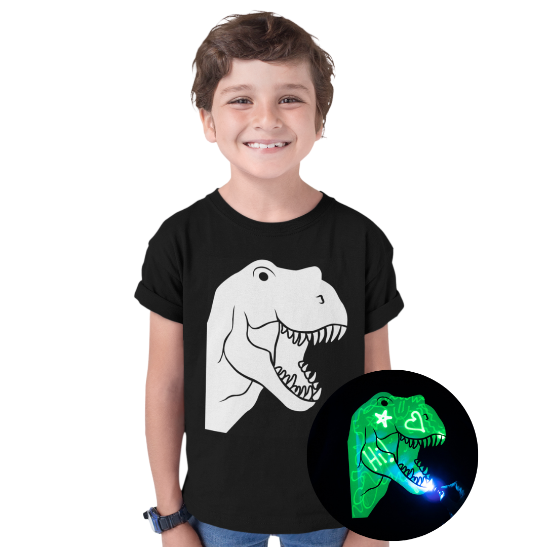 Interactive Glow In The Dark T-Shirt - Dinosaur