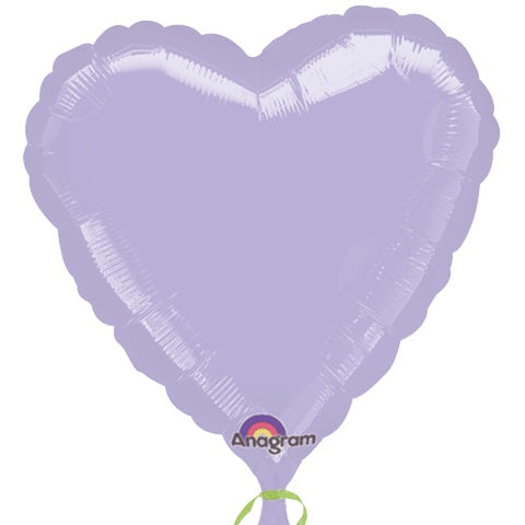 18" Heart Balloon Metallic Lilac