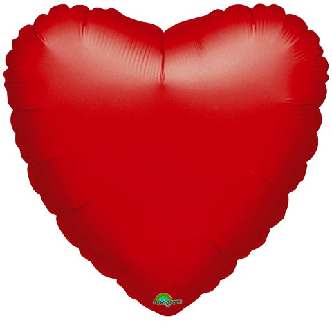 18" Heart Balloon Metallic Red