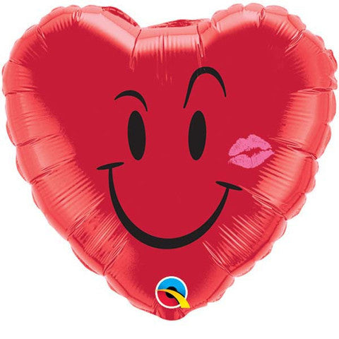 Naughty Smile & A Kiss Foil Balloon 18"