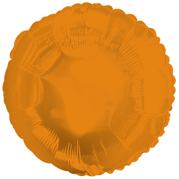 Orange Circle Foil Balloon 18"