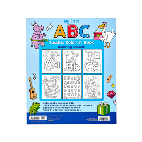 ABC: Amazing Animals Toddler Coloring Book