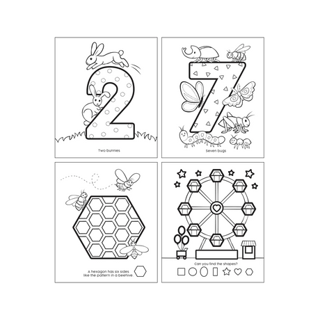 123: Shapes + Numbers Toddler Coloring Book
