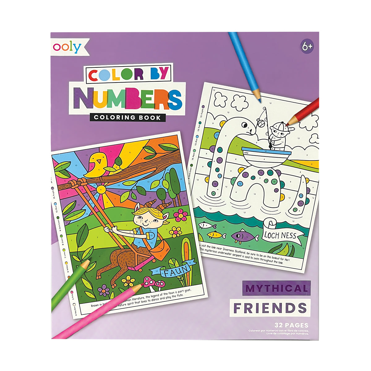 Color By Numbers Coloring Book- Mythical friends
