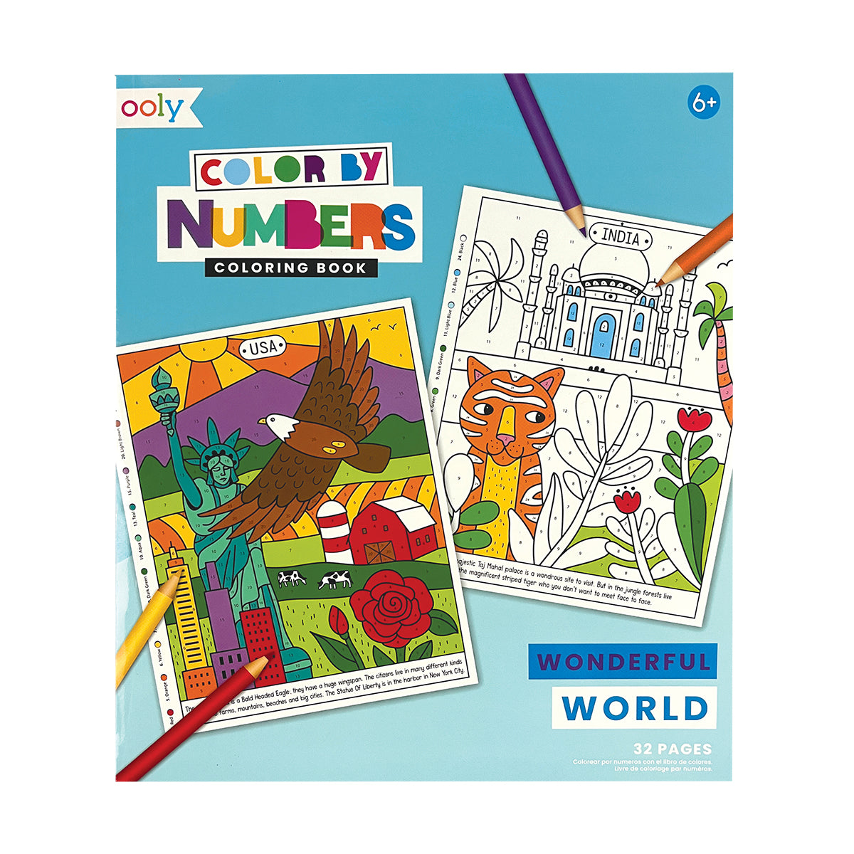 Color By Numbers Coloring Book- Wonderful World
