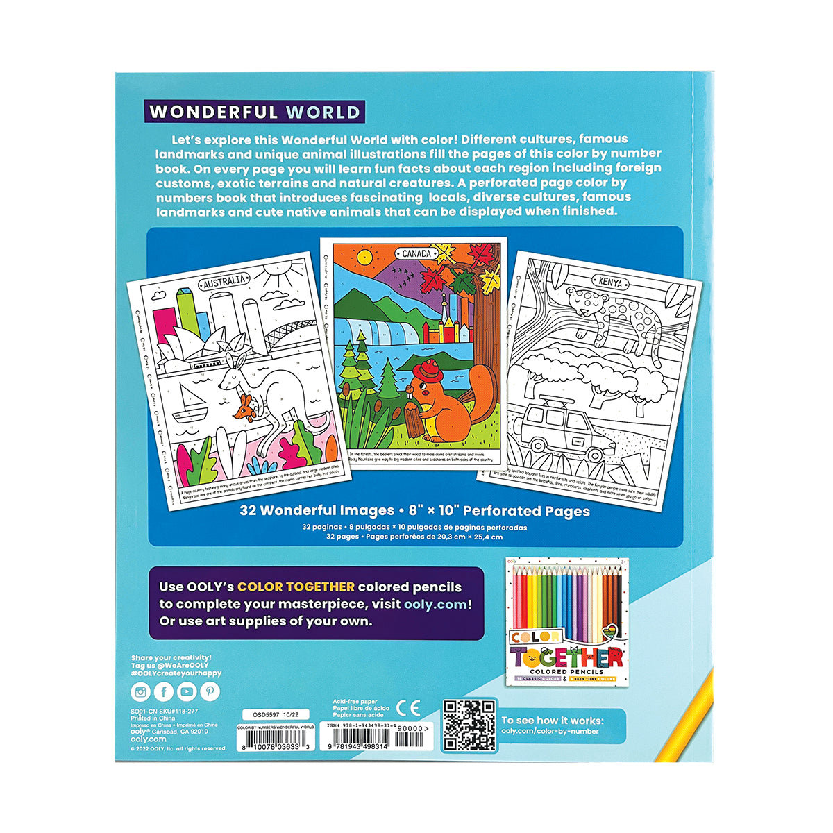 Color By Numbers Coloring Book- Wonderful World