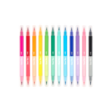 Dual Tone Double Ended Brush Marker - Set of 12/24 colors