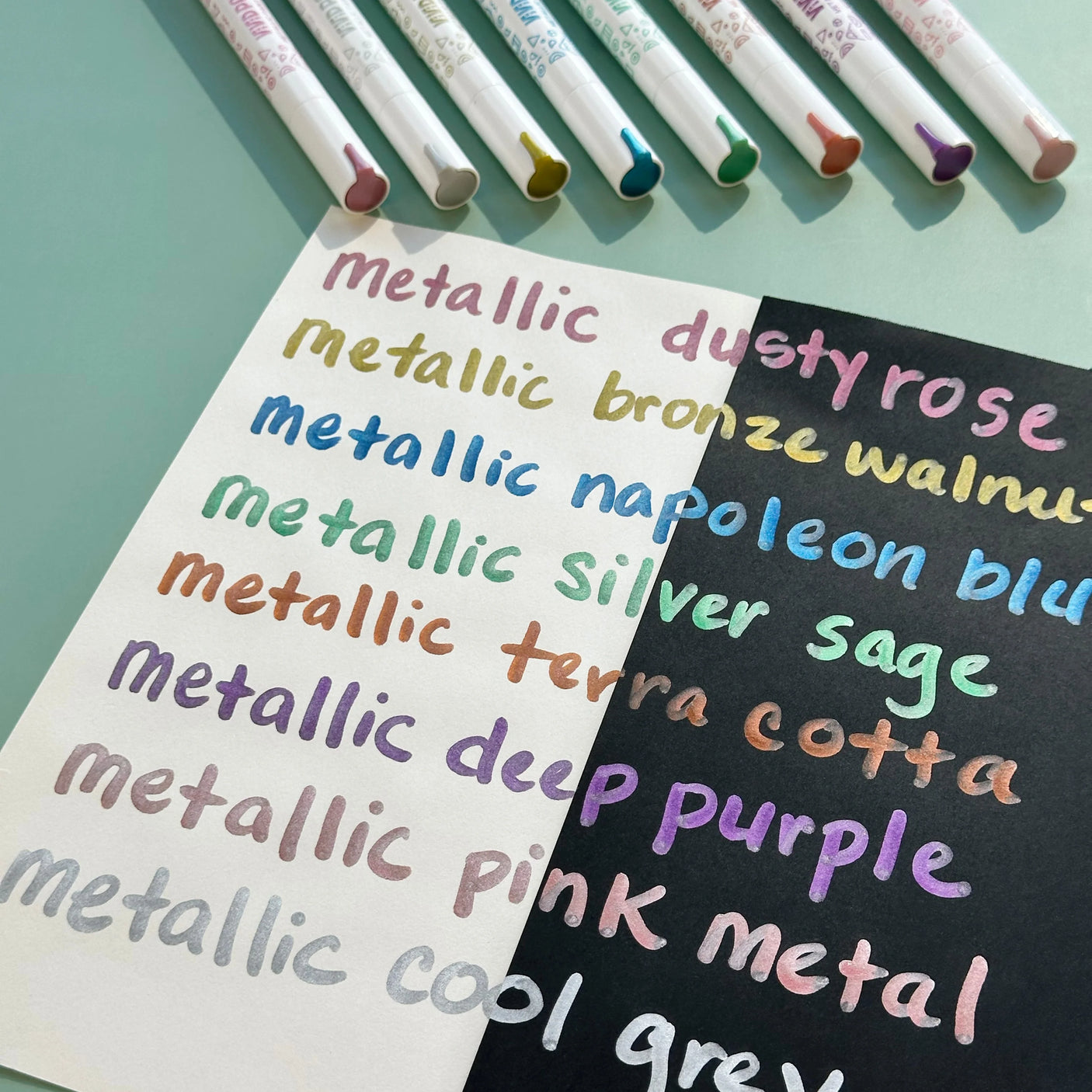 Metallic Colors Vivid Pop Opaque Water Based Markers