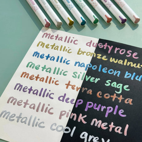Metallic Colors Vivid Pop Opaque Water Based Markers