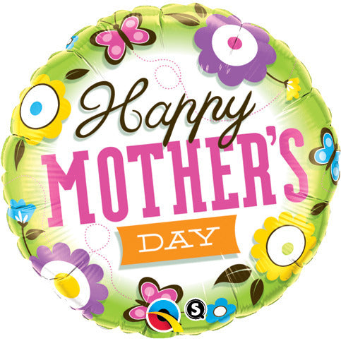 Mother's Day Springtime Foil Balloon 18"