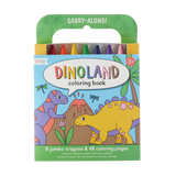 Coloring Book and Crayon Set - Dinoland - Set of 9 Crayons