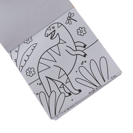 Coloring Book and Crayon Set - Dinoland - Set of 9 Crayons