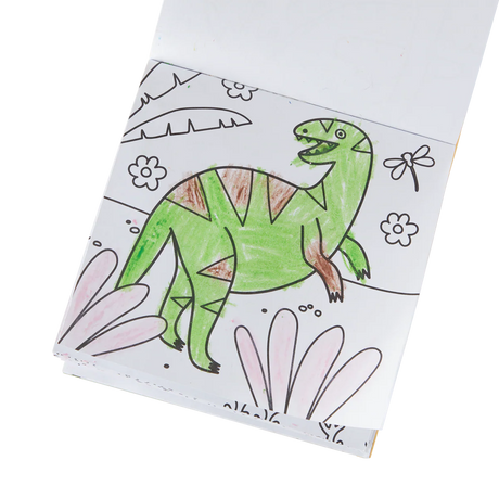 Coloring Book and Crayon Set - Dinoland - Set of 9 Crayons