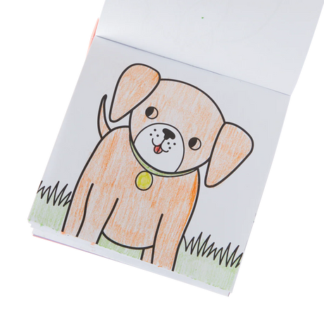 Coloring Book and Crayon Set - Pet Pals - Set of 9 Crayons