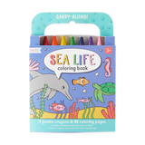 Coloring Book and Crayon Set - Sea Life - Set of 9 Crayons