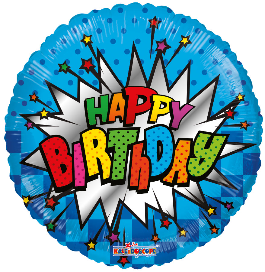 Birthday Burst Foil Balloon 18"