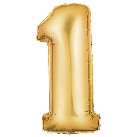 40" Number 1 Balloon Gold