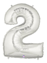 Silver Number Balloon 40"