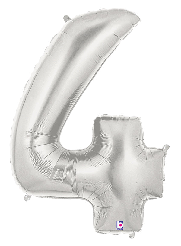 Silver Number Balloon 40"