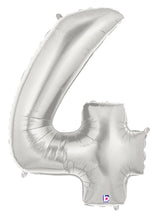 Silver Number Balloon 40"