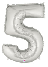 Silver Number Balloon 40"